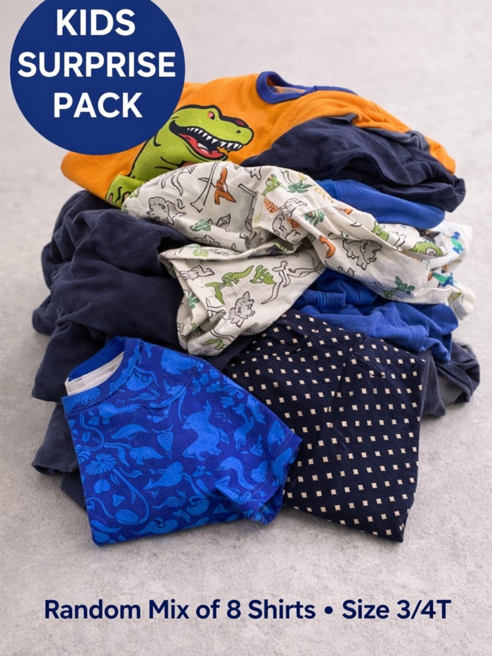 Kids (Boys) Surprise Pack of 8 T-Shirts - 3/4T mostly 4T. Random lot